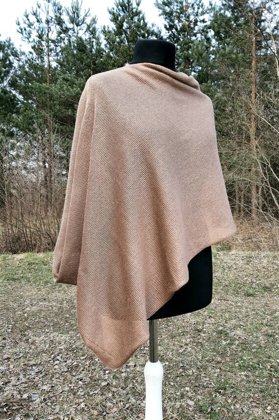 Linen Poncho Cape Evening Shawls Wraps Linen Silk - Etsy