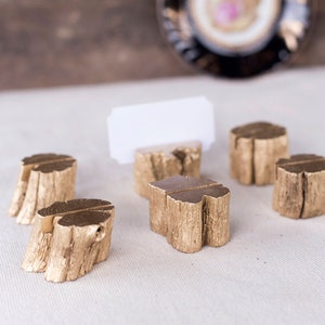 20 Portacarte da tavolo per matrimonio in oro - Portacarte in legno - Portacarte rustico - Portacarte in oro - Arredamento matrimonio rustico
