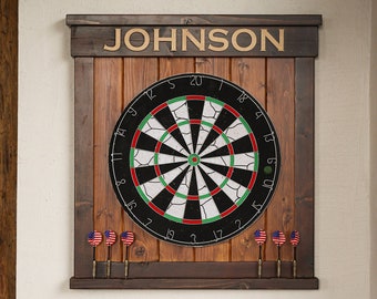 Personalized Dartboard Backboard, Made from Solid Pine Wood, Wall Protector, Gift for Him