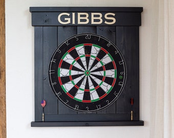Personalized Wood Dartboard Backboard: Solid Pine, Wall Protector