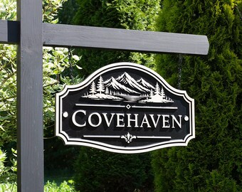 Custom Outdoor Wood Sign | Personalized Address Plaque, Farm Entrance or Property, Business Signage
