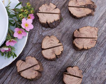 Set of 50, Wedding place card holder, engagement party decor, table number holder, marque place mariage, reclaimed wood