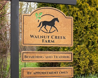 Custom Wood Address Sign, Personalized Farm Sign, Wedding entrance, Outdoor Business Signage