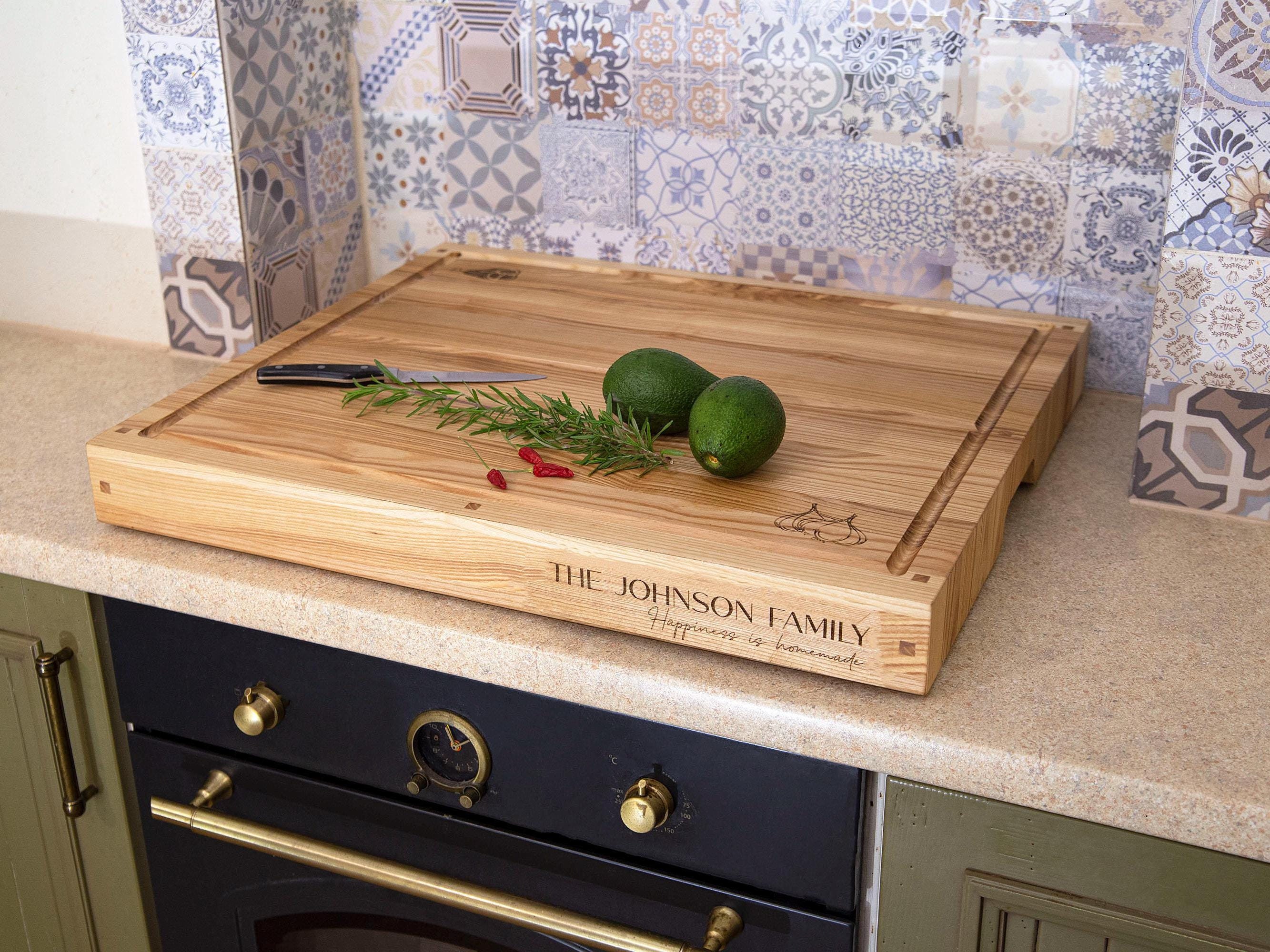 Wooden stove top cover, Personalized stovetop cutting board, Custom large noodle board, Handmade Farmhouse cover board, Gift for home