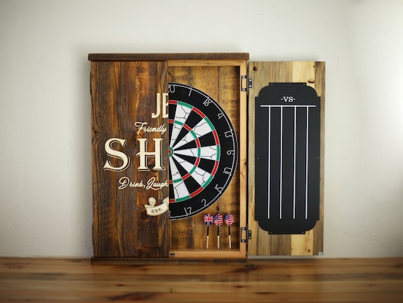 custom dart board cabinets