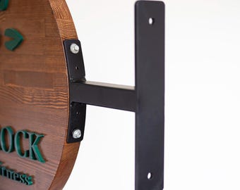 Metal brackets for hanging our wood outdoor signs