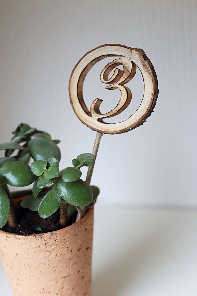 Wooden Table Numbers on Sticks Wedding Table Number Rustic Etsy UK