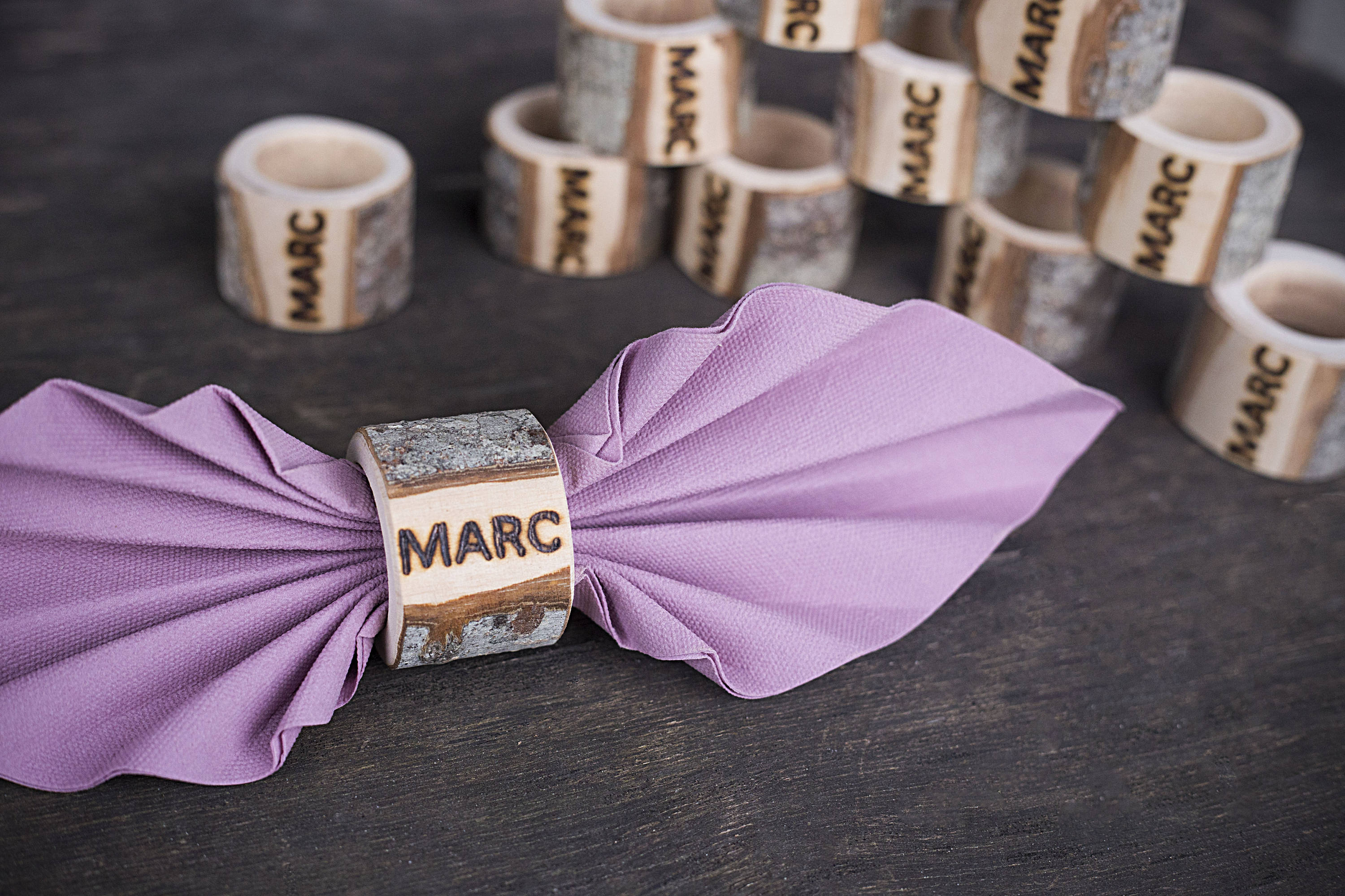 Wooden napkin rings personalized napkin rings Rustic napkin Etsy