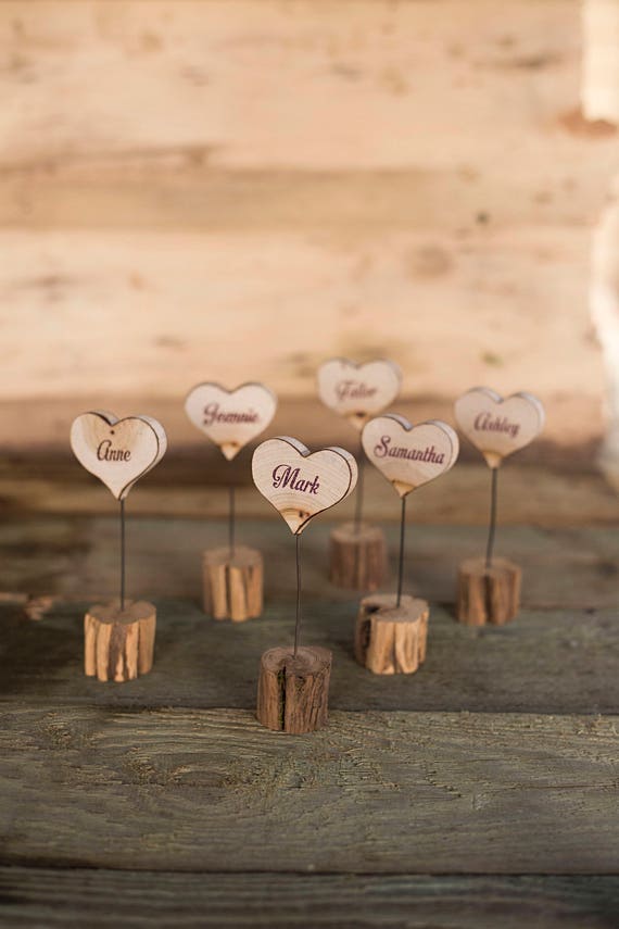 Platzkarten Aus Holz Traumhafte Tischdeko Zur Hochzeit