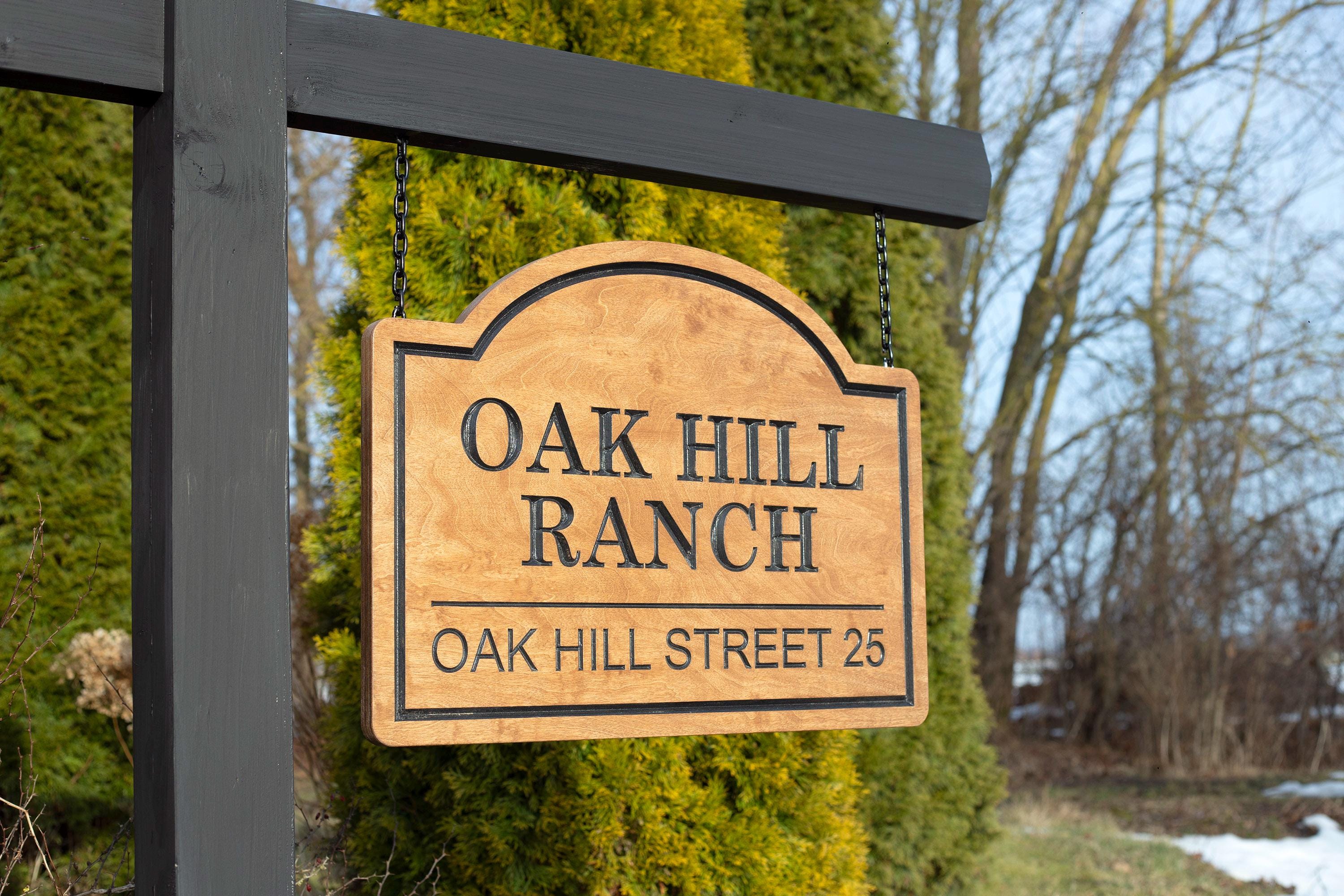 Custom Wooden Yard Sign | Personalized Outdoor Address Sign | Property ...