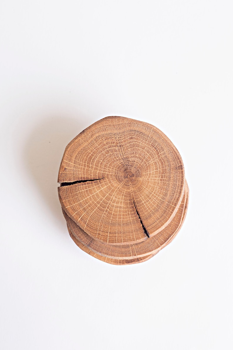 Natural wood coasters set of 4 Drink coasters Coffee table Etsy