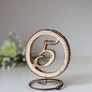 Set of Wooden table numbers, Rustic table numbers for Barn and Country weddings, Restaurant table decor image 6