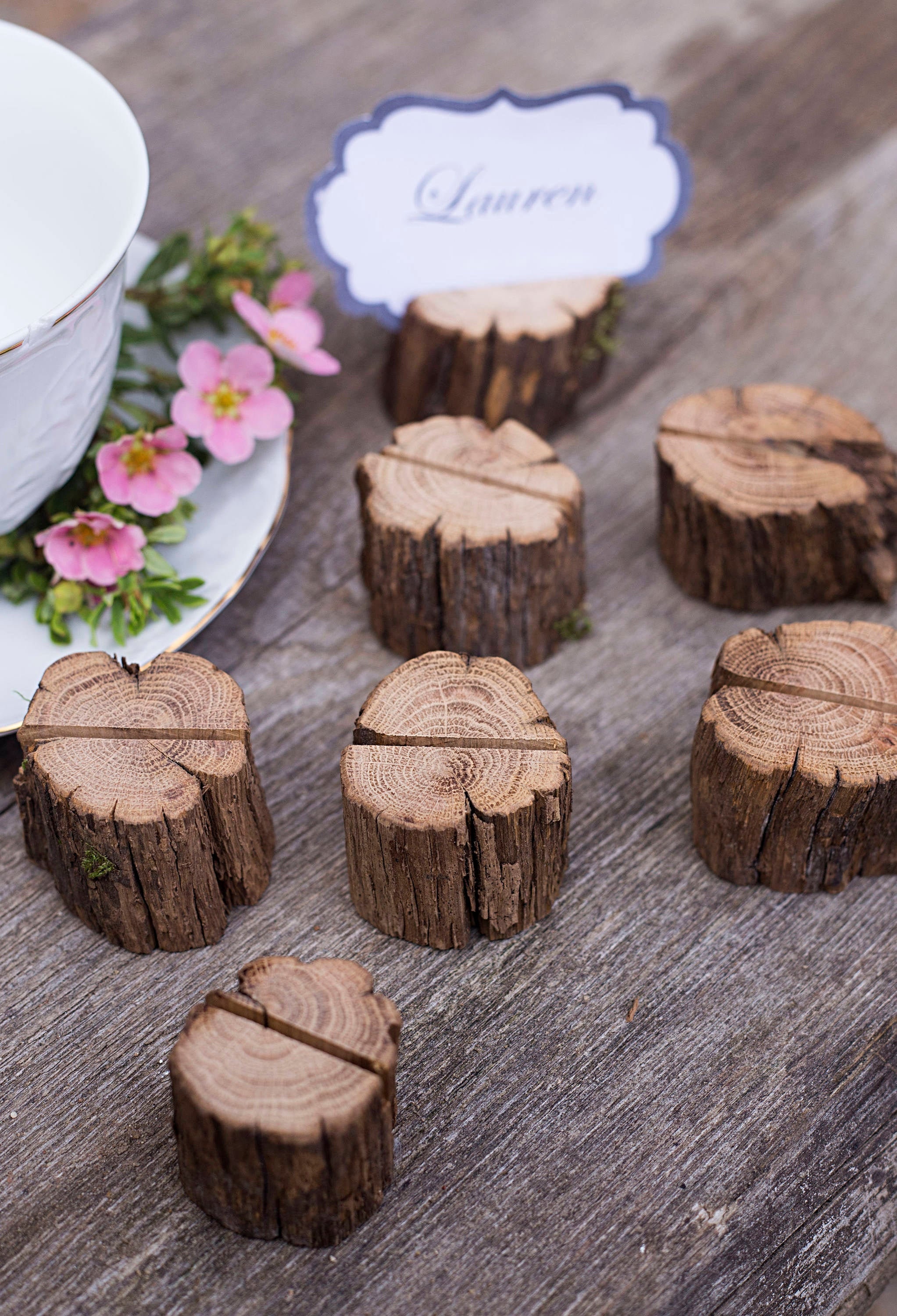Wood place card holder Set of 20 rustic card holder escort Etsy