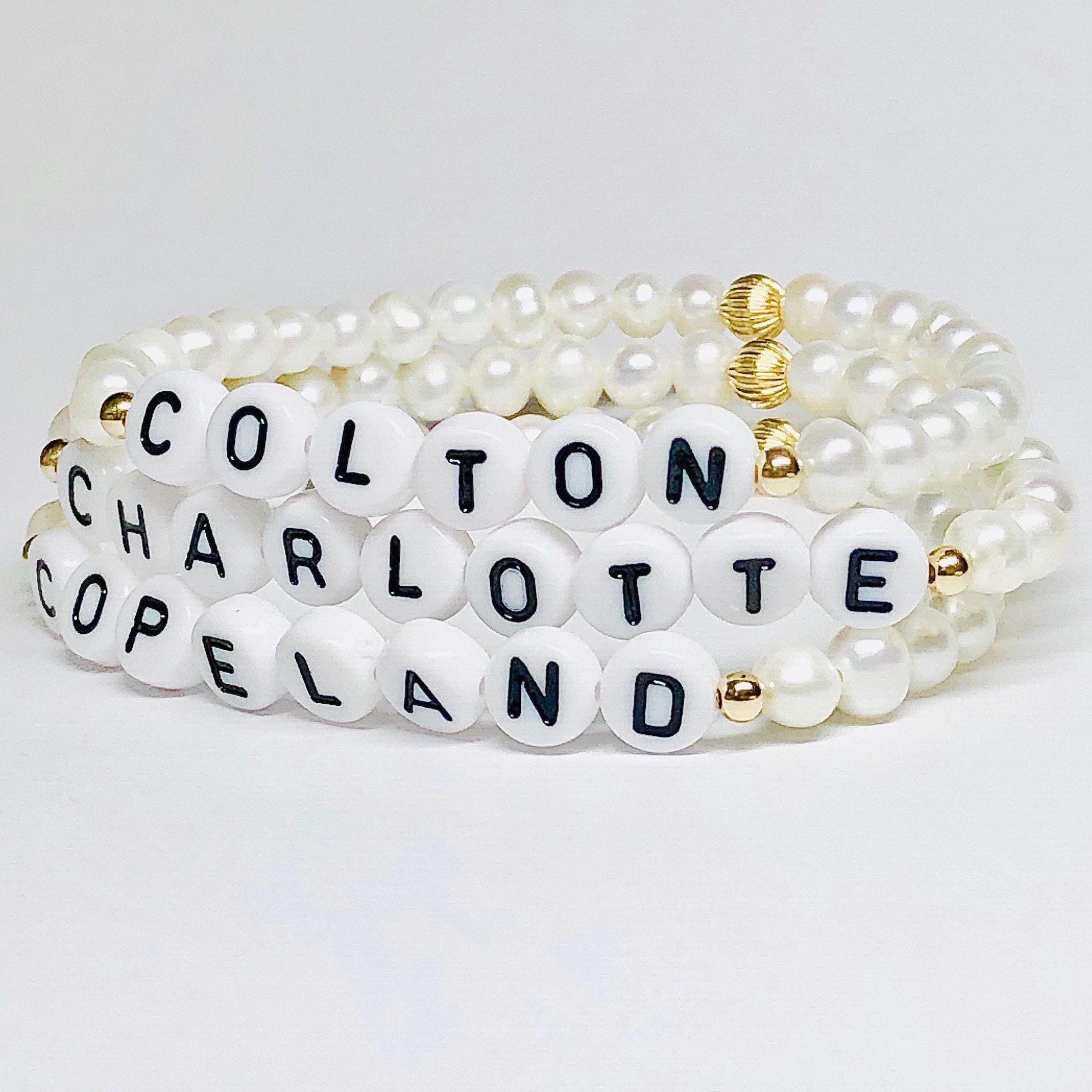 Custom pearl bracelet deals