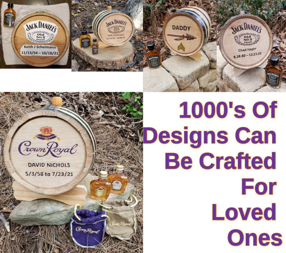 Oak Barrel Cremation Urns Crown Royal Jack Daniel's Etsy France