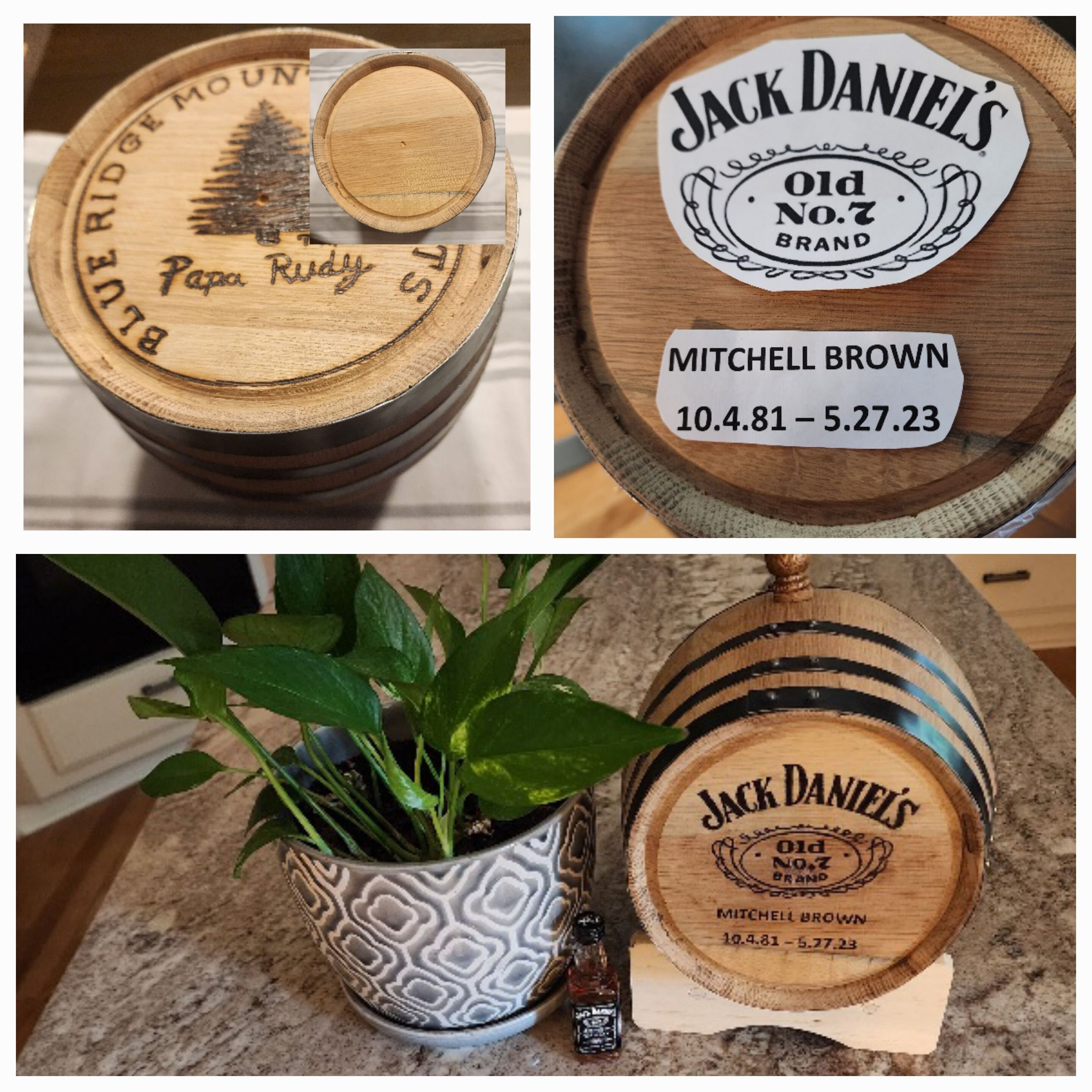Oak Barrel Cremation Urns Crown Royal Jack Daniel's Etsy