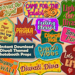 Diwali Photobooth Props DIGITAL image 1