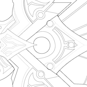 SENNA League of Legends Printable Template Prop, Stickers, Blueprint, Pattern, Instant Download - Ready to Print | League of Legends Cosplay