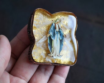 Our Lady of Grace Pocket Icon: Virgin Mary Religious Gift (2.4x2")