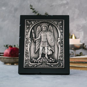 Archangel Michael Icon, St. Michael , Saint Michael Archangel, Orthodox Russian Icon, Christian Gift, Religious Icon, Religious wall art