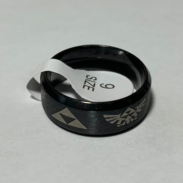 Zelda Breath of the Wild Rings available in 5 Colors, Stainless Steel, Hylian Crest, Triforce Design, Unique Fan Gift