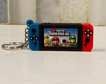Super Mario Bros Wii Keychain: Nintendo Switch Inspired Design