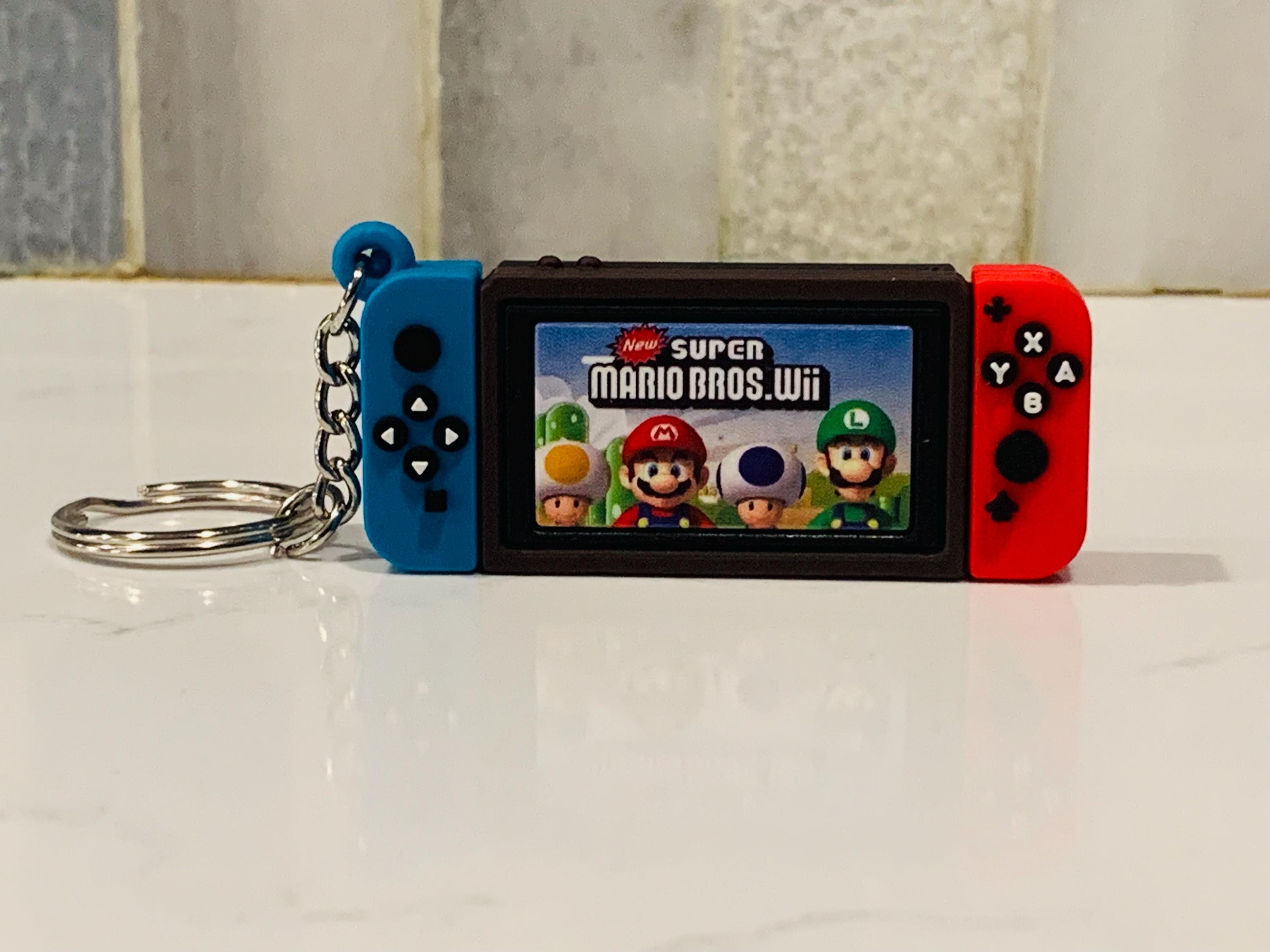 Super Mario Bros Wii Keychain: Nintendo Switch Inspired Design