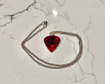 Eddie Munson Guitar Pick necklace inspired by Stranger Things. Hawkins necklace.