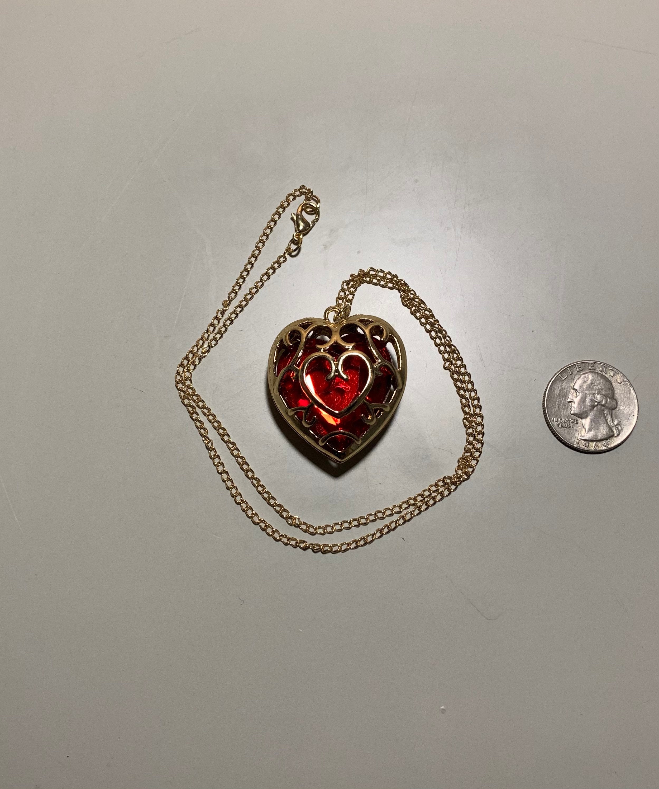 Legend of Zelda Heart Container Necklace Red Heart Cosplay Jewelry Inspired by Breath of the Wild Etsy Canada