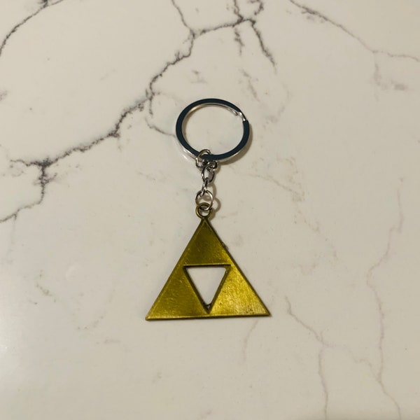 Zelda Inspired Weathered Bronze Triforce Keychain | Fast Shipping | Tears of the Kingdom keychain