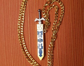 Collier ou porte-clés Zelda Master Sword avec épée amovible - Breath of the Wild - Anniversaire de la fille - Nintendo Switch - BOTW NES Chain