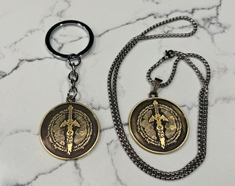 Zelda Master Sword Necklace or Keychain - Tears of the Kingdom