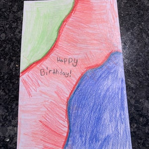 Unique Hand-Drawn Holiday, Greeting or Christmas Cards by Talented 10-Year-Old - One-of-a-Kind, Colored & Handmade