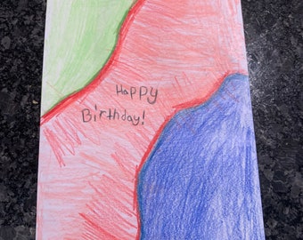 Unique Hand-Drawn Holiday, Greeting or Christmas Cards by Talented 12-Year-Old - One-of-a-Kind, Colored & Handmade