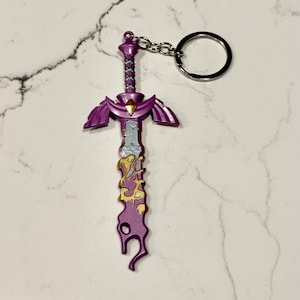 Zelda Master Sword Keychain -  Tears of the Kingdom Master Sword Keychain - Perfect Gamer Gift - Unique Zelda Collectible Accessory