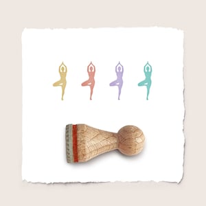 Ministempel YOGA STELLUNG BAUM Ø 15 mm Stempel