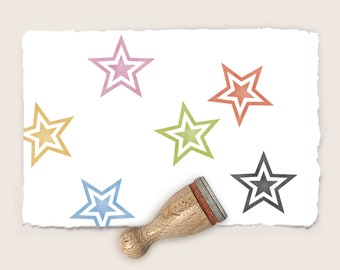 Mini Rubber Stamp Sparkle Star \u00d8 1,1 cm
