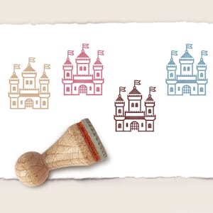 Mini sello de caucho CASTILLO DEL CABALLERO Ø 15 mm / 0,59 pulgadas