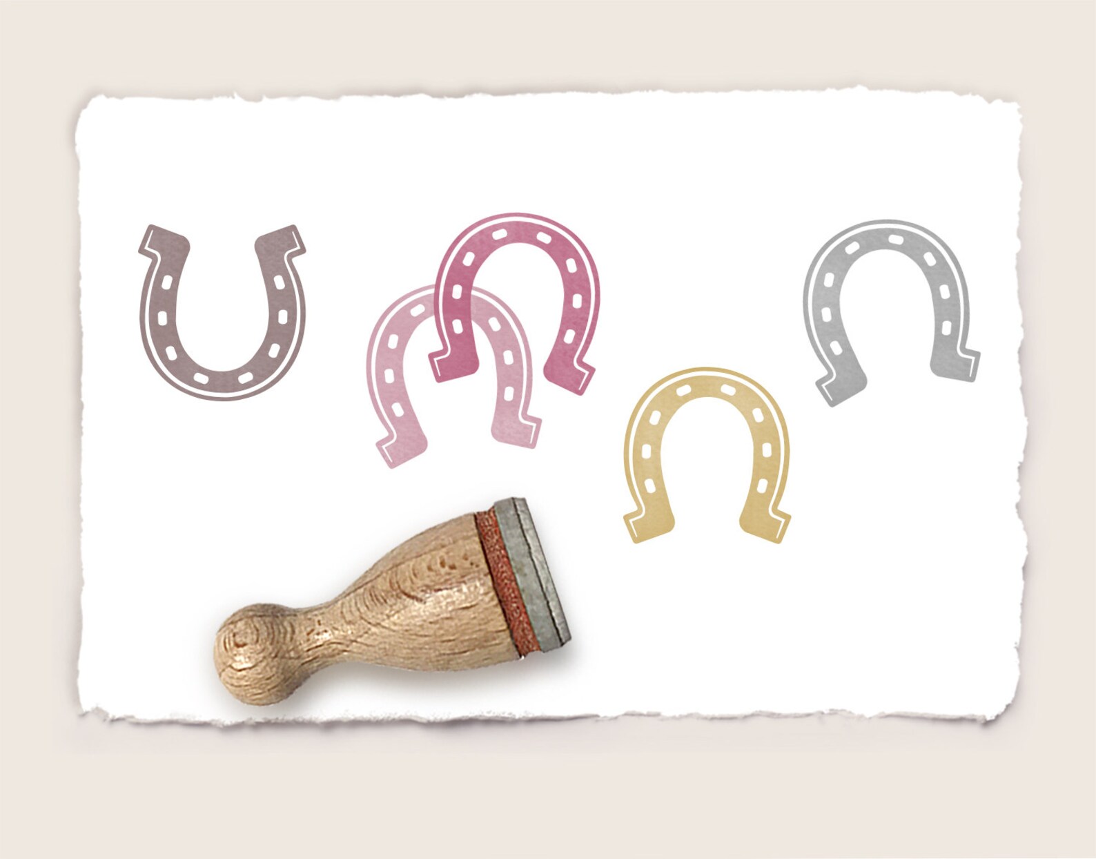 Mini rubber stamp HORSESHOE Ø 12 mm / 0.47 inch Etsy