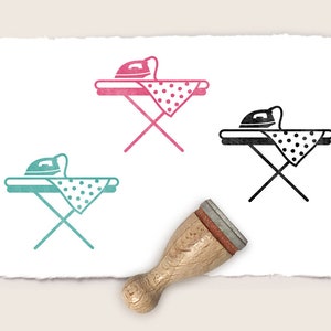 Mini rubber stamp IRONING BOARD Ø 12 mm