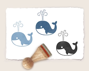 Mini rubber stamp ORCA Ø 15 mm / 0.59 inches