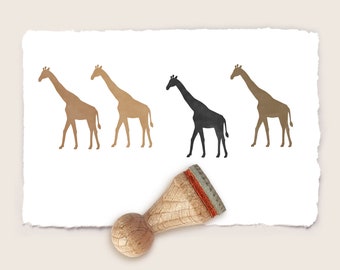 Mini rubber stamp GIRAFFE Ø 15 mm  / 0.59 inch