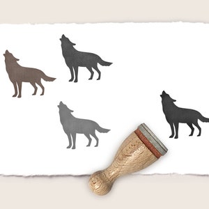 Ministempel Mini-Stempel HEULENDER WOLF Ø 12 mm