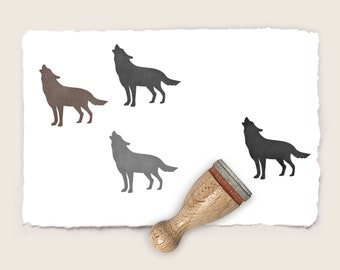 Ministempel Mini-Stempel HEULENDER WOLF Ø 12 mm