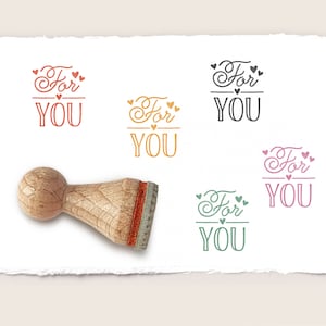Mini rubber stamp FOR YOU Ø 15 mm / 0.59 inch