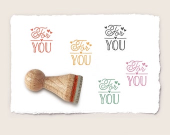 Mini rubber stamp FOR YOU Ø 15 mm / 0.59 inch