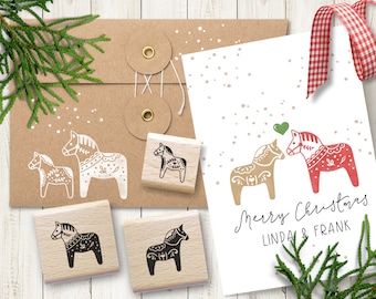 Rubber stamp set DALA HORSES, 3 stamps