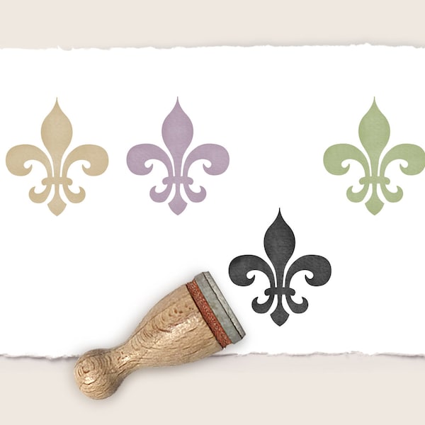 Ministempel Mini-Stempel FLEUR DE LIS Ø 12 mm