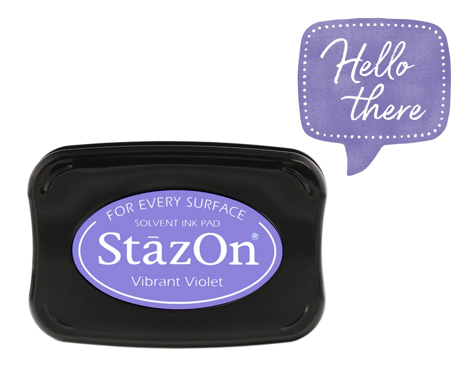 StazOn Permanent Ink Stamp Pad, 1-7/8 x 3, Vibrant Violet