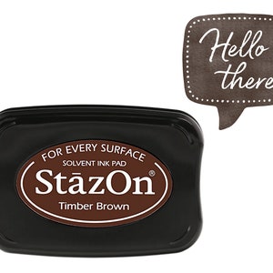 Almofada de tinta StazOn TIMBER BROWN permanente